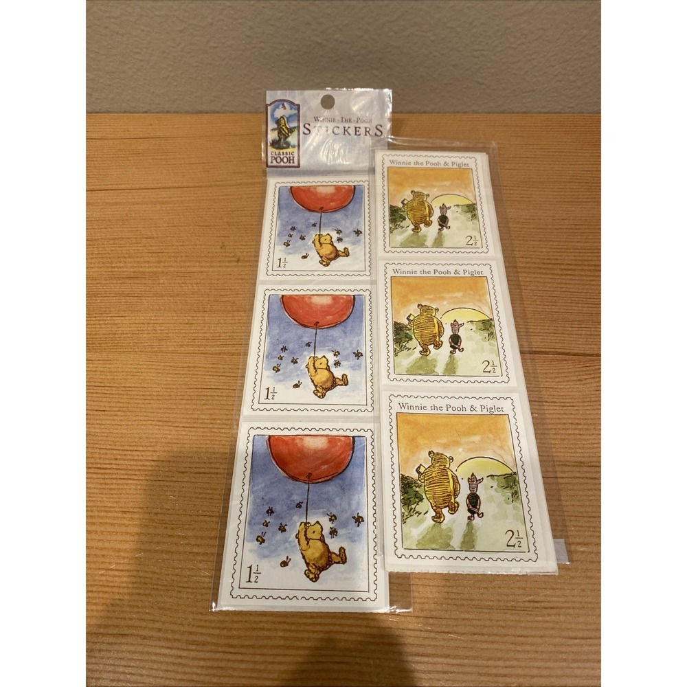 Classic‎ Pooh Michel &Co Stickers Stamp Pooh Piglet 100 Acre Wood